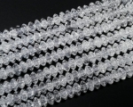 Hegyikristály utánzat - abacus - roppantott - 8x4mm - fehér - 86db