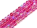 Holdkő golyó - szintetikus - 8mm - mélypink AB 24db